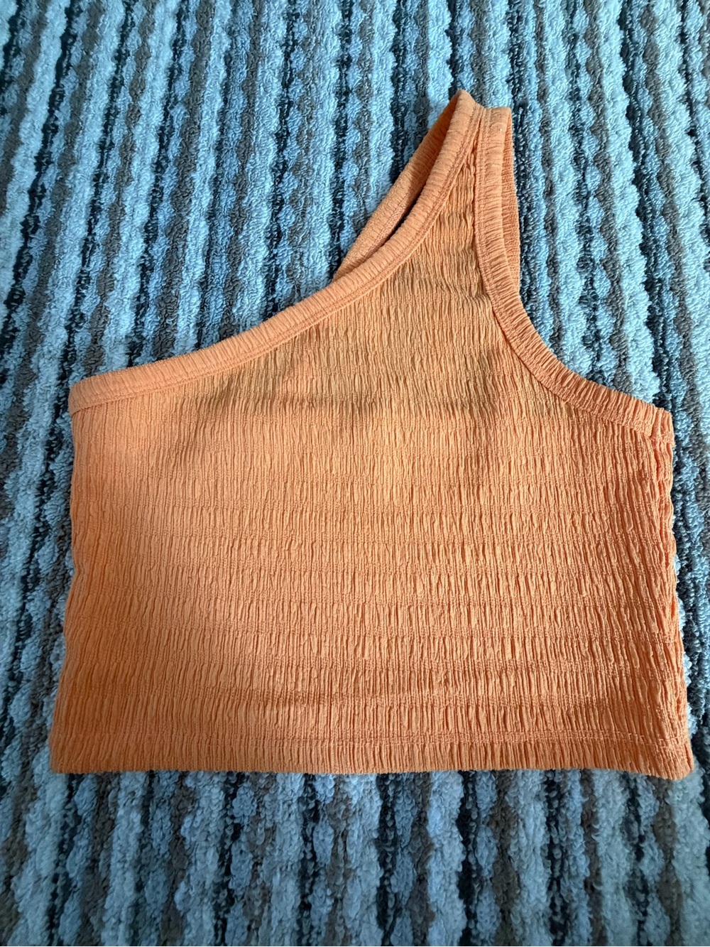 American Eagle Outfitters One-Shoulder Orange Crop Top